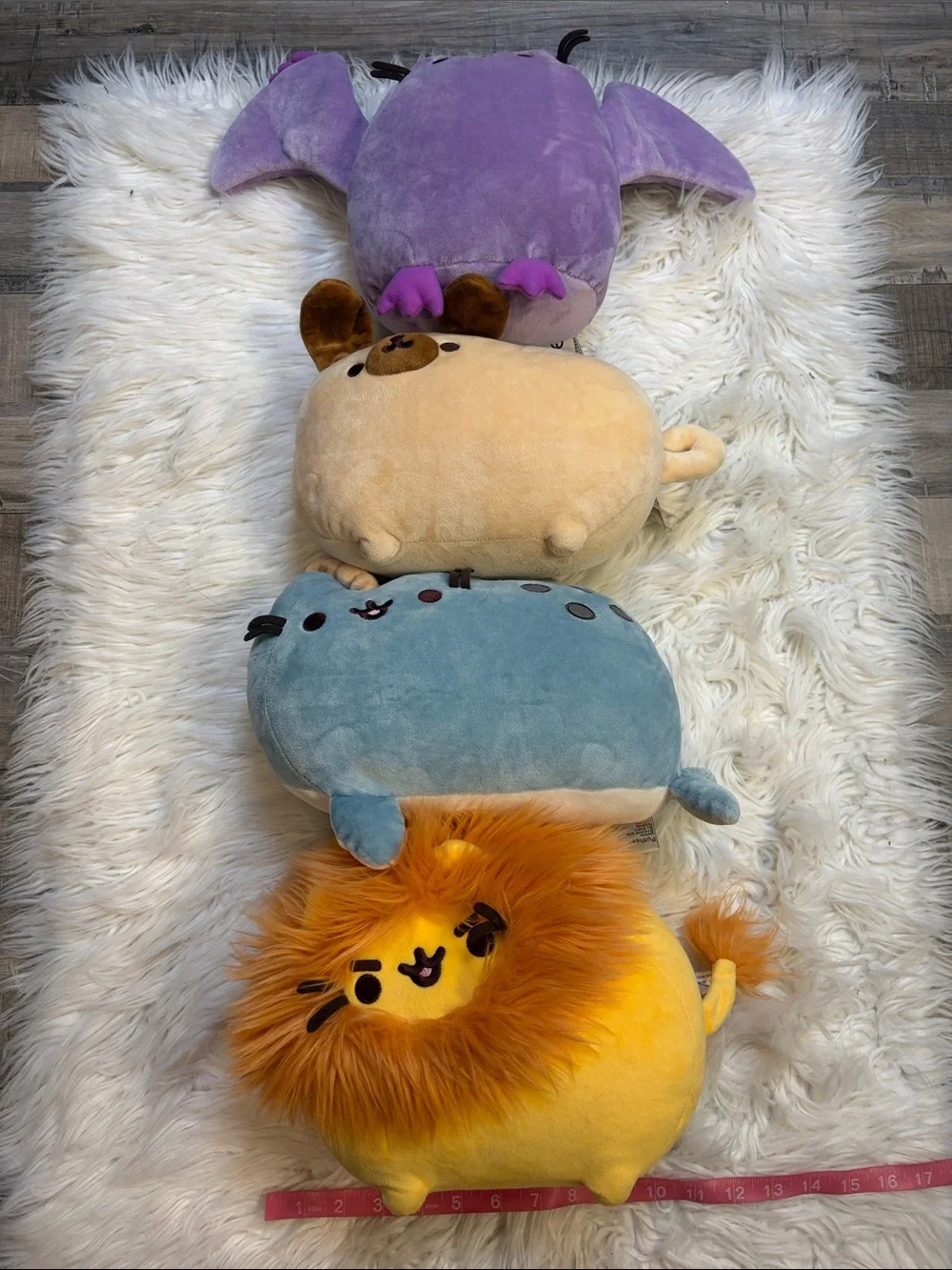 Pusheen lot of 4 Pug Lion Narwhal Pterodactyl Gund plush stuffed animals